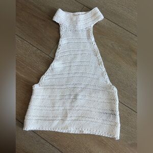 House of Harlow 1960 Cream Crochet Crop Top